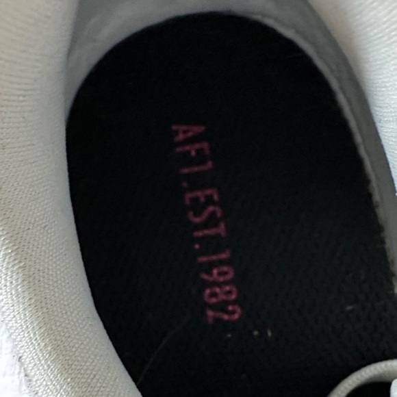 Nike White Air Force 1's Sneakers with Teal and Pink Accents Women's size 9 - Picture 8 of 10